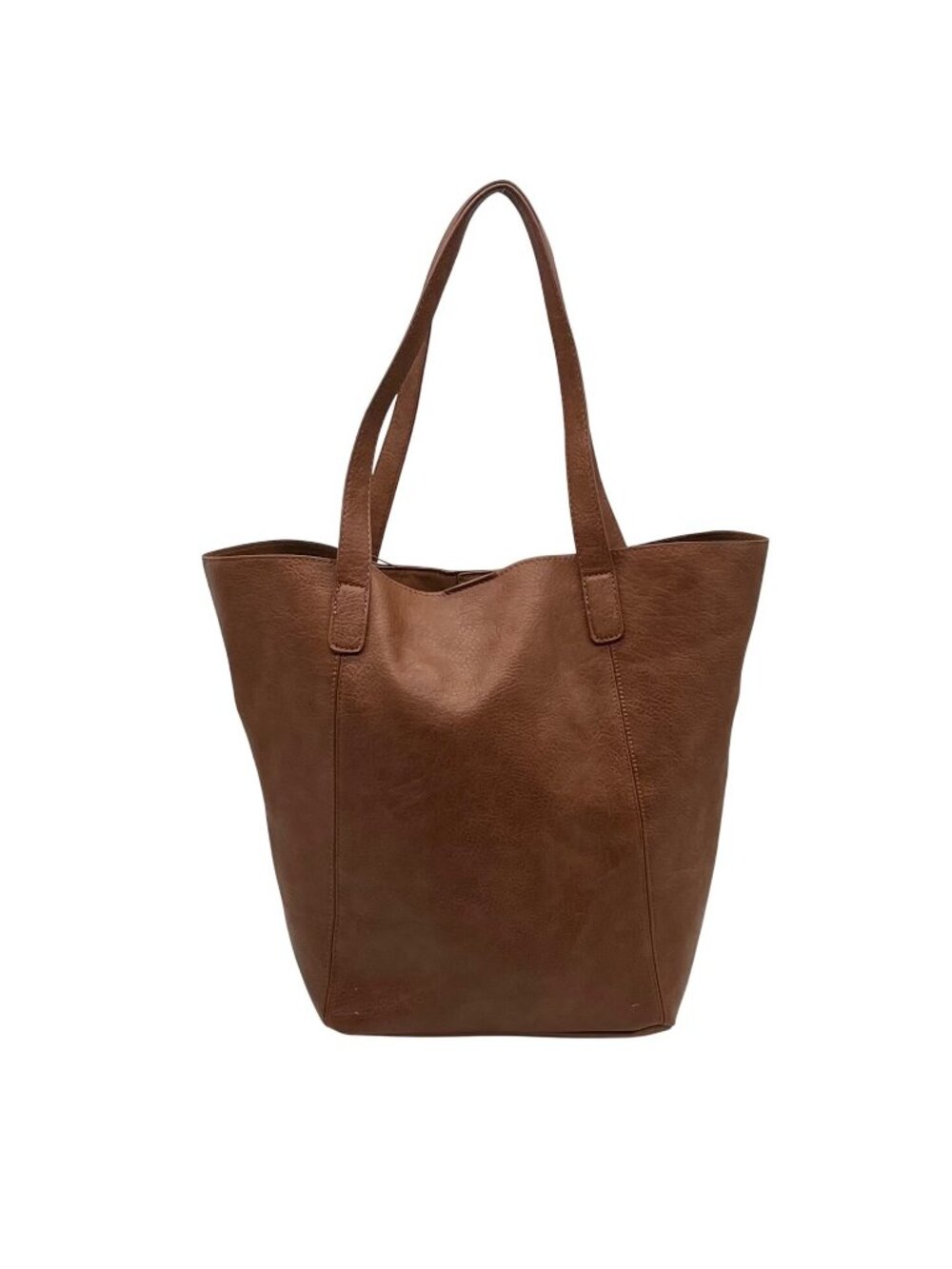 Joy Susan Brown Leather Tote Bag